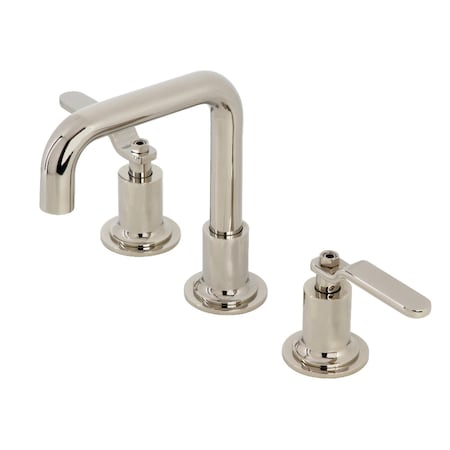 Kingston Brass KS142KLPN Widespread Bathroom Faucet with Push Pop-Up, Polished Nickel KS142KLPN